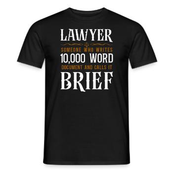 Young Lawyer Attorney Law Lawyer - Männer T-Shirt - Schwarz - Vorne - AI Model Male 178 light (178cm)
