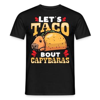 Capybara Wasserschwein Taco - Männer T-Shirt - Schwarz - Vorne - AI Model Male 178 light (178cm)