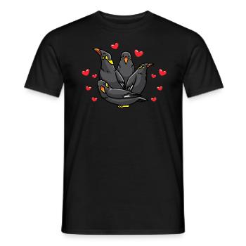 Beo Vogel Mynah Vogelliebhaber - Männer T-Shirt - Schwarz - Vorne - AI Model Male 178 light (178cm)