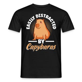 Capybara Wasserschwein Nagetier - Männer T-Shirt - Schwarz - Vorne - AI Model Male 178 light (178cm)