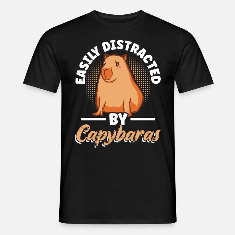 Capybara Wasserschwein Nagetier - Männer T-Shirt - Schwarz