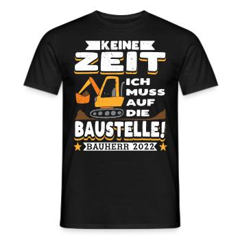 Bauherr 2022 Häuslebauer Hausbau - Männer T-Shirt - Schwarz - Vorne - AI Model Male 178 light (178cm)