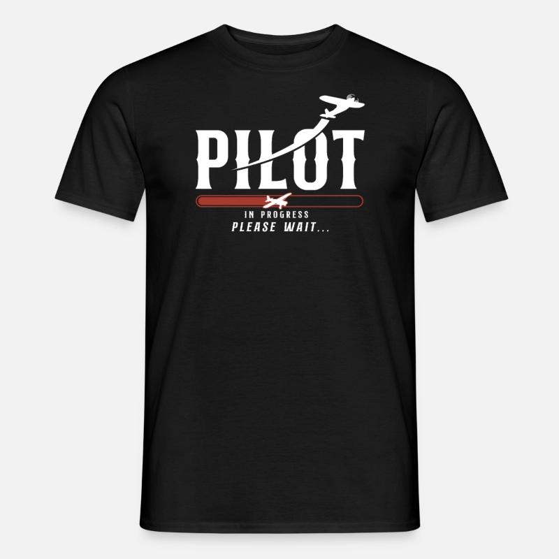 Airplane Pilot Future Pilot - Männer T-Shirt - Schwarz