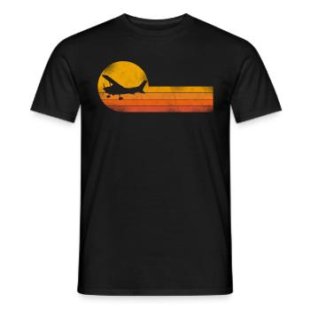 Pilote d’avion Vintage - T-shirt homme - noir - Devant - AI Model Male 178 light (178cm)