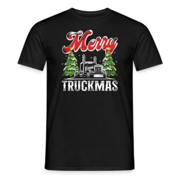 Trucker Truck Driver Christmas Pun - Männer T-Shirt - Schwarz - Vorne - AI Model Male 178 light (178cm)