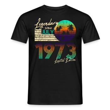 Legendary since Geburtstag July 1972 - Männer T-Shirt - Schwarz - Vorne - AI Model Male 178 light (178cm)