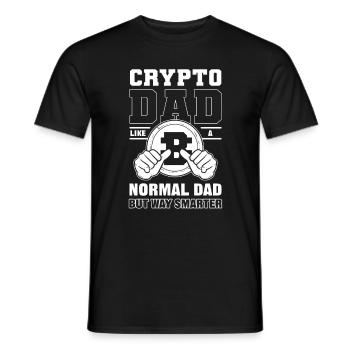 Crypto Papa comme un papa normal mais beaucoup plus intelligent - T-shirt homme - noir - Devant - AI Model Male 178 light (178cm)