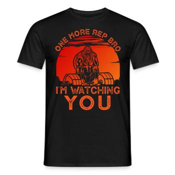 One More Rep Bro - Men's T-Shirt - black - Front - AI Model Male 178 light (178cm)