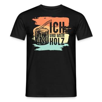 Tischler Retro - Männer T-Shirt - Schwarz - Vorne - AI Model Male 178 light (178cm)