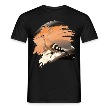 Wiedehopf (Upupa epops) Vogel des Jahres 2022 - Männer T-Shirt - Schwarz - Vorne - AI Model Male 178 light (178cm)