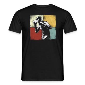 Boxing Retro Vintage - Männer T-Shirt - Schwarz - Vorne - AI Model Male 178 light (178cm)