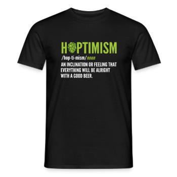 Hoptimism Beer Brewer and Beer Drinking - Männer T-Shirt - Schwarz - Vorne - AI Model Male 178 light (178cm)