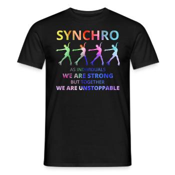Synchro Synchron Eiskunstlauf Eiskunstläufer - Männer T-Shirt - Schwarz - Vorne - AI Model Male 178 light (178cm)