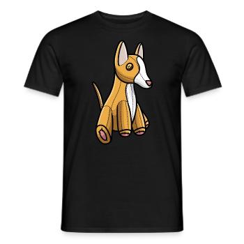 Podenco Ibicenco Cuddly Toy Dog - Men's T-Shirt - black - Front - AI Model Male 178 light (178cm)