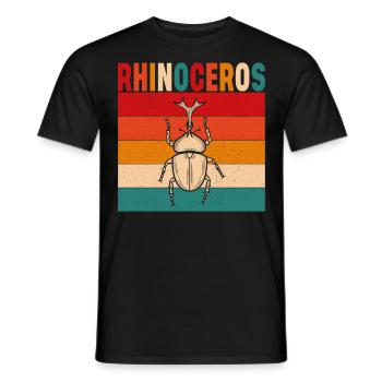 Hercules Rhinoceros Beetle Entomologist Present Id - Men's T-Shirt - black - Front - AI Model Male 178 light (178cm)