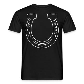 Hufeisen Symbol - Männer T-Shirt - Schwarz - Vorne - AI Model Male 178 light (178cm)