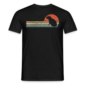 Capybara Tier Wasserschwein Nagetier - Männer T-Shirt - Schwarz - Vorne - AI Model Male 178 light (178cm)
