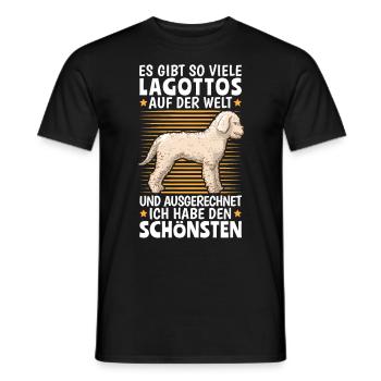 Habe den Besten Lagotto Romagnolo Wasserhund - Männer T-Shirt - Schwarz - Vorne - AI Model Male 178 light (178cm)