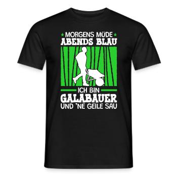 Ich bin Galabauer Galabau Landschaftsgärtner - Männer T-Shirt - Schwarz - Vorne - AI Model Male 178 light (178cm)