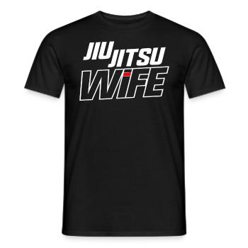 Jiu Jitsu Wife Girl Jiu Jitsu Wife - Men's T-Shirt - black - Front - AI Model Male 178 light (178cm)