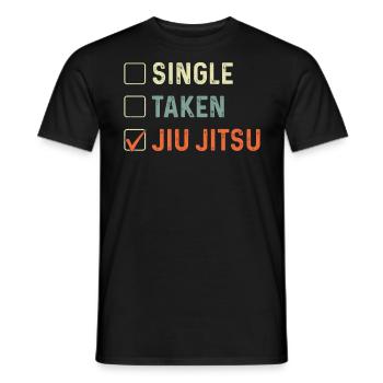 Jiu Jitsu Single Taken Jiu Jitsu - Men's T-Shirt - black - Front - AI Model Male 178 light (178cm)