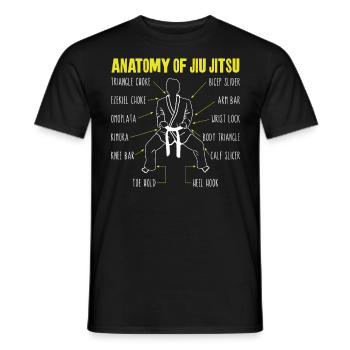 Jiu Jitsu Anatomy Anatomy Of Jiu - Men's T-Shirt - black - Front - AI Model Male 178 light (178cm)