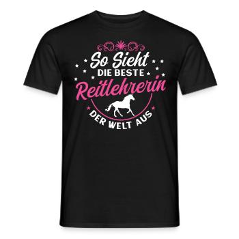 reitlehrerin Geschenk - Männer T-Shirt - Schwarz - Vorne - AI Model Male 178 light (178cm)