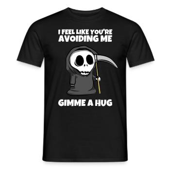 J’ai l’impression que vous m’évitez - Grim Reaper dit - T-shirt homme - noir - Devant - AI Model Male 178 light (178cm)