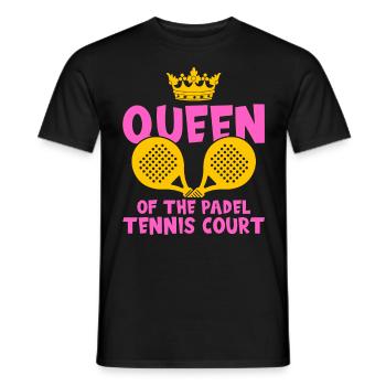 Padel Queen for Padel Tennis Players - Men's T-Shirt - black - Front - AI Model Male 178 light (178cm)