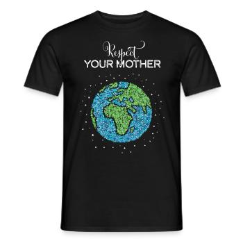 Mother Earth Environment ClimateEnvironmental protection - Men's T-Shirt - black - Front - AI Model Male 178 light (178cm)
