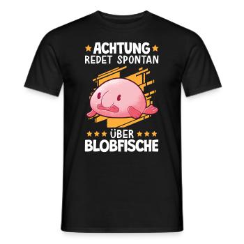 Redet über Blobfische Meme hässlicher Fisch - Männer T-Shirt - Schwarz - Vorne - AI Model Male 178 light (178cm)