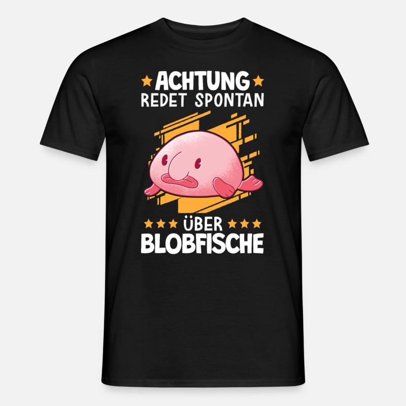 Redet über Blobfische Meme hässlicher Fisch - Männer T-Shirt - Schwarz