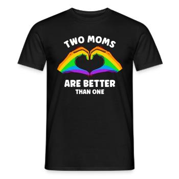 LGBTQ Regenbogen Gay Pride Mom - Männer T-Shirt - Schwarz - Vorne - AI Model Male 178 light (178cm)