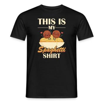 This Is My Spaghetti Shirt - Men's T-Shirt - black - Front - AI Model Male 178 light (178cm)