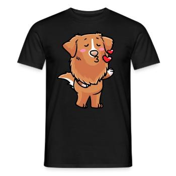 Nova Scotia Duck Tolling Retriever - Men's T-Shirt - black - Front - AI Model Male 178 light (178cm)