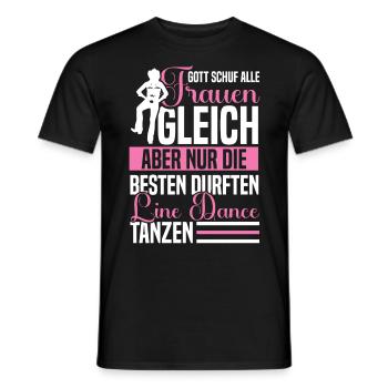 Line dance Tanzen Line Dance Geschenk - Männer T-Shirt - Schwarz - Vorne - AI Model Male 178 light (178cm)