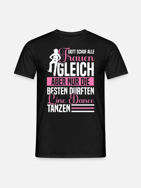 Line dance Tanzen Line Dance Geschenk - Männer T-Shirt - Schwarz