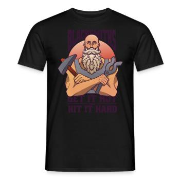 Blacksmiths Get It Hot And Hitting It Hard Blacksmith - Men's T-Shirt - black - Front - AI Model Male 178 light (178cm)