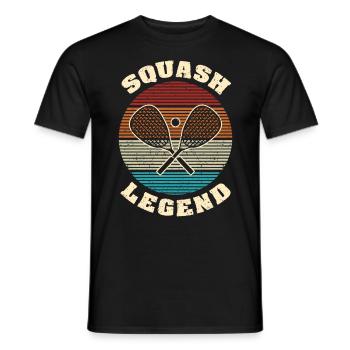Cool Retro Crossing Rackets Squash Legend Squash - Men's T-Shirt - black - Front - AI Model Male 178 light (178cm)