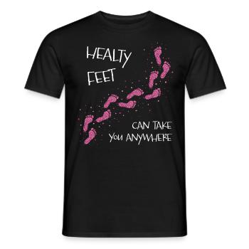 Foot Care Podiatry Podiatry - Men's T-Shirt - black - Front - AI Model Male 178 light (178cm)