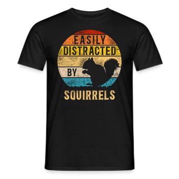 Squirrel Acorn Retro Vintage - Männer T-Shirt - Schwarz - Vorne - AI Model Male 178 light (178cm)