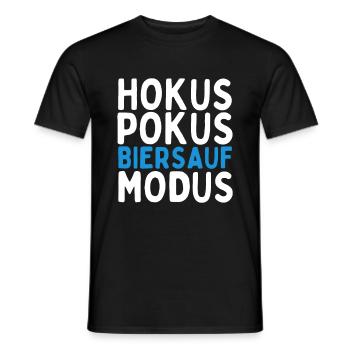 Hokus Pokus Biersauf Modus - Lustiger Spruch - Männer T-Shirt - Schwarz - Vorne - AI Model Male 178 light (178cm)