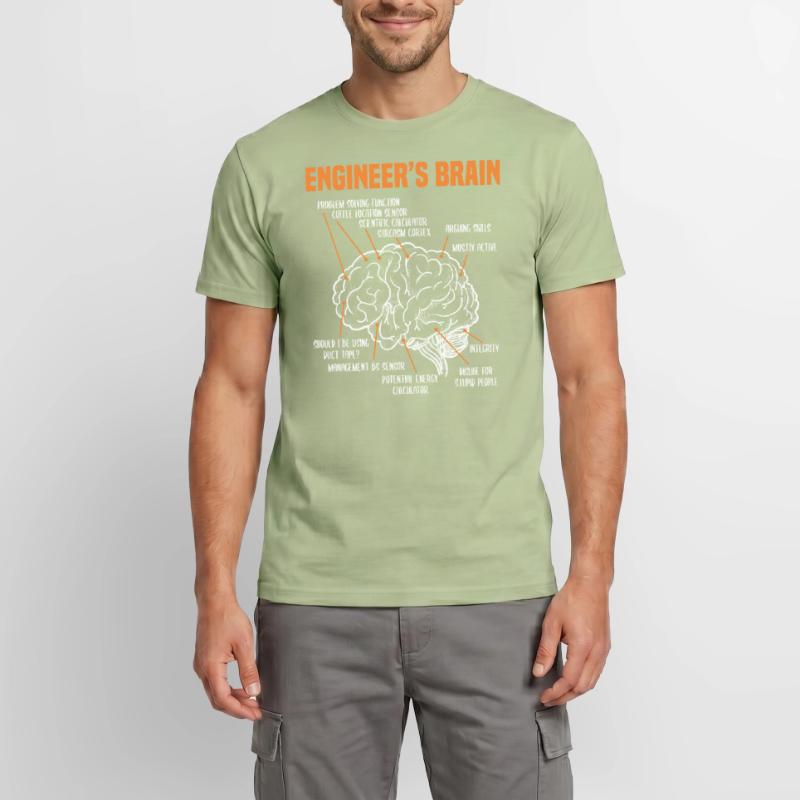 Engineer Brain Process For Engineer Student Männer T-Shirt