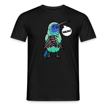 Sturer Kolibri Vogel Nein - Männer T-Shirt - Schwarz - Vorne - AI Model Male 178 light (178cm)