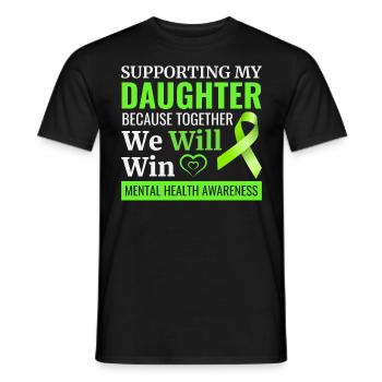 Mental Health Awareness - Men's T-Shirt - black - Front - AI Model Male 178 light (178cm)