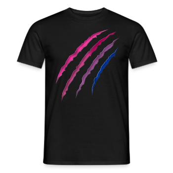 Bisexuel Bi Pride Flag Scratch - T-shirt homme - noir - Devant - AI Model Male 178 light (178cm)