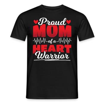 Fière maman d’un guerrier du cœur Mère guerrière du cœur - T-shirt homme - noir - Devant - AI Model Male 178 light (178cm)