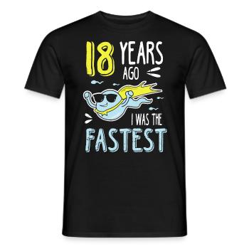 Il y a 18 ans, j’étais le 18e anniversaire le plus rapide - T-shirt homme - noir - Devant - AI Model Male 178 light (178cm)