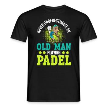 Cool Padel Dad Padel Spieler Vater - Männer T-Shirt - Schwarz - Vorne - AI Model Male 178 light (178cm)