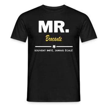 MR. souvent imité, jamais égalé Brocante - T-shirt homme - noir - Devant - AI Model Male 178 light (178cm)